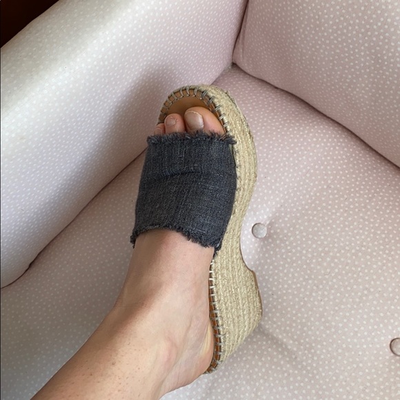 Lada Platform Espadrille in Ash denim - Picture 4 of 5